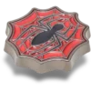 Adorno para zapatos Jibbitz con el logotipo de Spider-Man y la telaraña en relieve