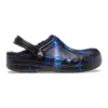 Baya Lined Clog con correa peluda y forro «Black Multi»