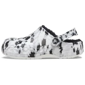 Baya Lined Clog, zapatillas de casa unisex, blancas y grises «Blanco Gris»
