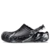 Baya Lined Marbled Zuecos «Black Silver»