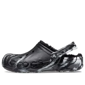 Baya Lined Marbled Zuecos «Black Silver»