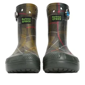 Botas clásicas Crocs x Barbour «Olive Plaid»