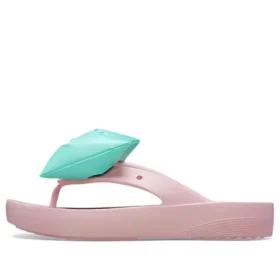 Chanclas clásicas con plataforma y lazo «Pink Teal»