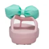 Chanclas clásicas con plataforma y lazo «Pink Teal»