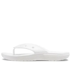 Chanclas clásicas Crocs Classic Flip, estilo casual, unisex, blancas