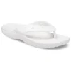 Chanclas clásicas Crocs Classic Flip, estilo casual, unisex, blancas
