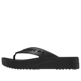 Chanclas con plataforma y detalles recortados Baya «Negro»