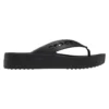 Chanclas con plataforma y detalles recortados Baya «Negro»