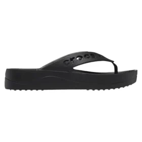 Chanclas con plataforma y detalles recortados Baya «Negro»