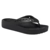 Chanclas con plataforma y detalles recortados Baya «Negro»
