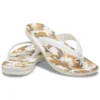 Chanclas Crocband con estampado «Blanco y Beige»