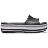 Chanclas de plataforma Crocband «Negro, gris y blanco»
