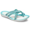 Chanclas de punto azul y blanco