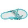 Chanclas de punto azul y blanco