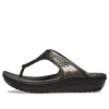 Chanclas de suela gruesa en negro y cobre