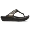 Chanclas de suela gruesa en negro y cobre