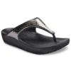 Chanclas de suela gruesa en negro y cobre