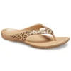 Chanclas Kadee II con estampado de leopardo, color marrón