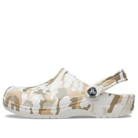 Classic Clog con estampado de camuflaje para playa «White Camouflage»