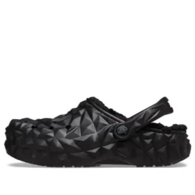 Classic Clog con forro geométrico «Negro»