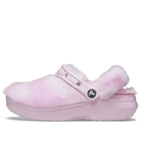 Classic Fur Sure Zuecos Ballerina «Rosa-Blanco»