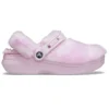 Classic Fur Sure Zuecos Ballerina «Rosa-Blanco»