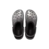Classic Lined Clog con forro de Glitter «Negro y plateado»
