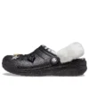 Classic Lined Clog de discoteca con Glitter «Negro-Blanco»