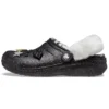 Classic Lined Clog de discoteca con Glitter «Negro-Blanco»