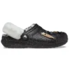Classic Lined Clog de discoteca con Glitter «Negro-Blanco»