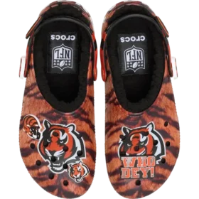 Classic Lined Clog forrados de los Cincinnati Bengals de la NFL