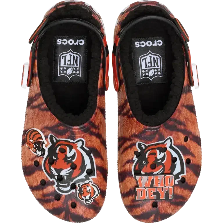 Classic Lined Clog forrados de los Cincinnati Bengals de la NFL Classic Lined Clog forrados de los Cincinnati Bengals de la NFL