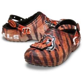 Classic Lined Clog forrados de los Cincinnati Bengals de la NFL