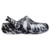 Classic Lined Clog Outdoor Sandal «Marbled White Black»