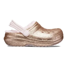 Classic Lined Glitter Zuecos «Gold Pink»