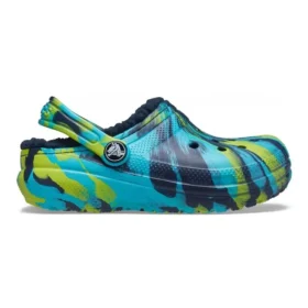 Classic Lined Marbled Zuecos «Blue Tie-Dye»