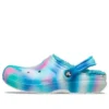 Classic Lined Solarized Zuecos «White Blue Aqua»