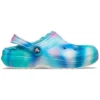 Classic Lined Solarized Zuecos «White Blue Aqua»