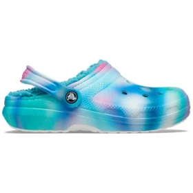 Classic Lined Solarized Zuecos «White Blue Aqua»