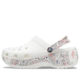 Classic Platform Americana Paisley Zuecos «Blanco»
