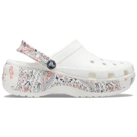 Classic Platform Americana Paisley Zuecos «Blanco»