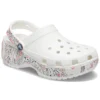 Classic Platform Americana Paisley Zuecos «Blanco»