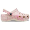 Classic Platform Clog con estampado de serpiente «Pink»