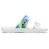 Classic Sandal colorida unisex multicolor en blanco