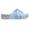 Classic Slide de plataforma con estampado de palmeras «Blue Multi-Color»