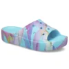 Classic Slide de plataforma con estampado de palmeras «Blue Multi-Color»