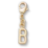 Colgante Jibbitz™ con la letra «B» dorada