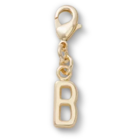 Colgante Jibbitz™ con la letra «B» dorada