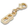 Colgante Jibbitz™ con la letra «B» dorada