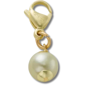 Colgante Jibbitz™ con perla SMT en dorado y verde